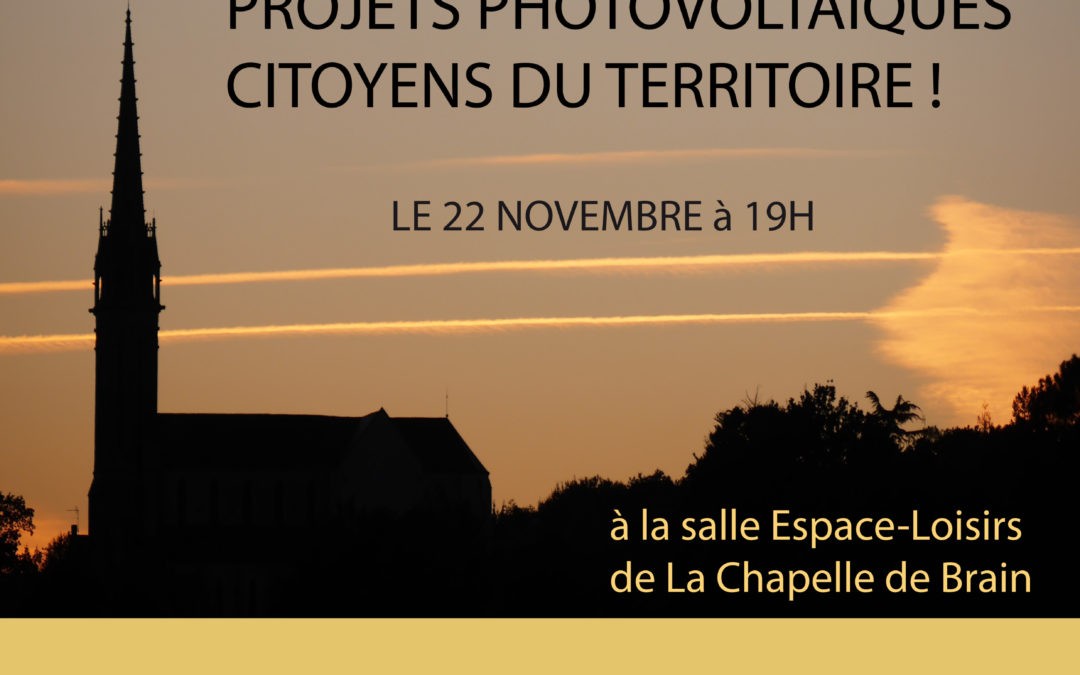 22 novembre – La Chapelle de Brain : lancement des premiers projets solaires citoyens en Pays de Vilaine