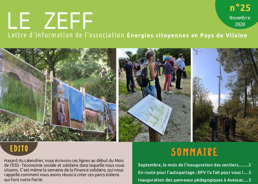 Nouveau numéro du Zeff, la lettre d’information d’EPV